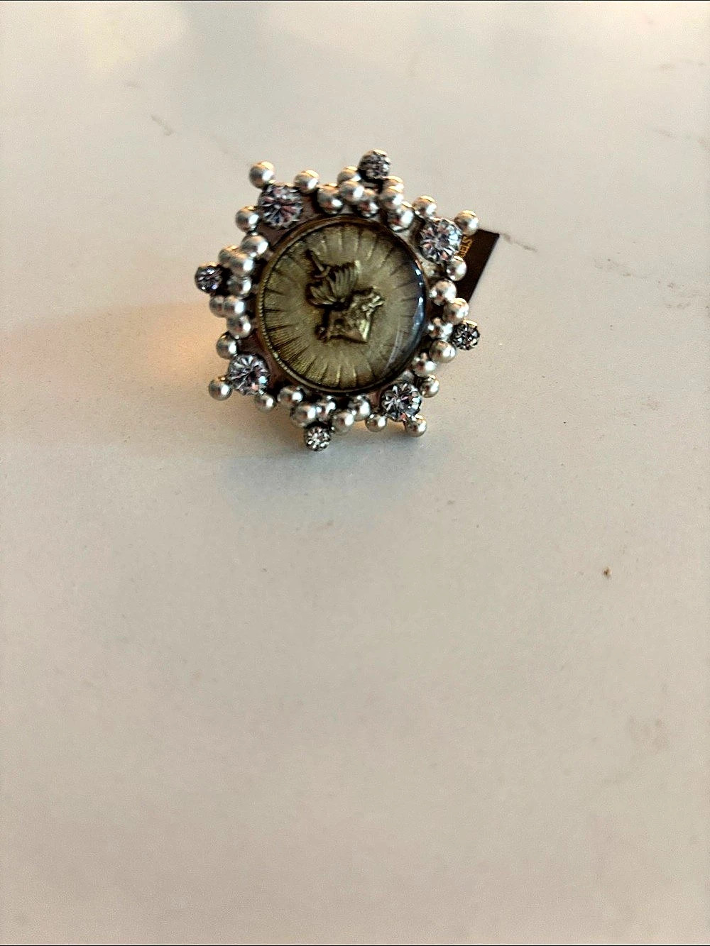Virgins Saints & Angels Cloister Sacred Heart Ring Silver Ring Size 9 NWT